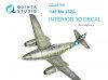 Quinta Studio QD48186 Me 262A 3D-Printed & coloured Interior on decal paper (for Dragon ) 1/48